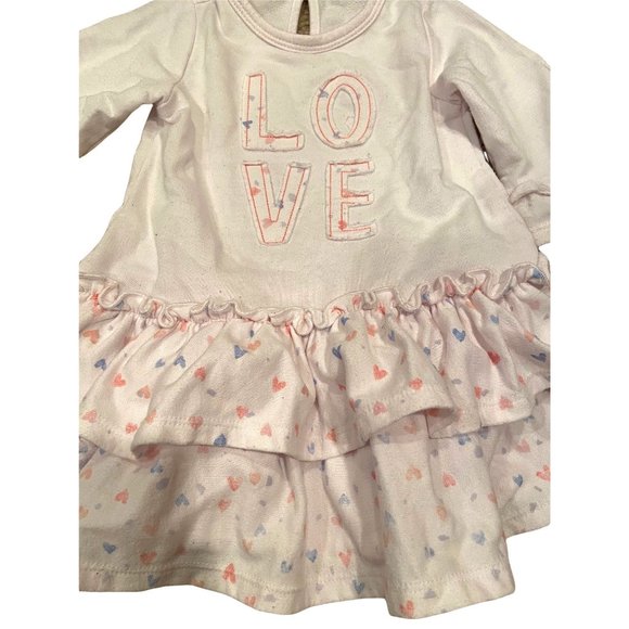 First Impressions Light Pink Love Dress Tunic 12 months Valentine's Day Baby Gir - Picture 2 of 6